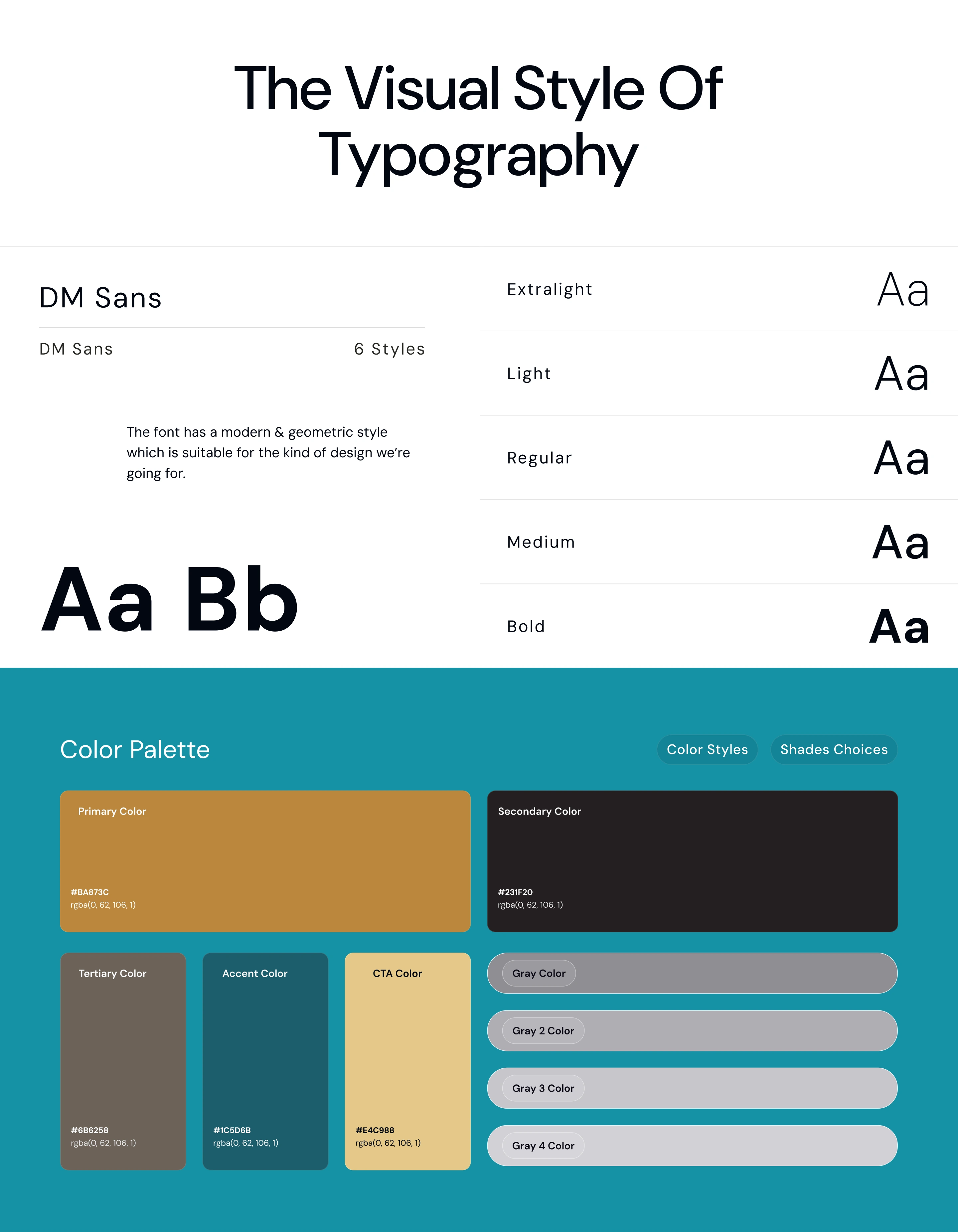 Typography and colour style for your accident lawyer — A Redesign for Arizona’s Leading Personal Injury Attorneys — DM Sans and DM Sans