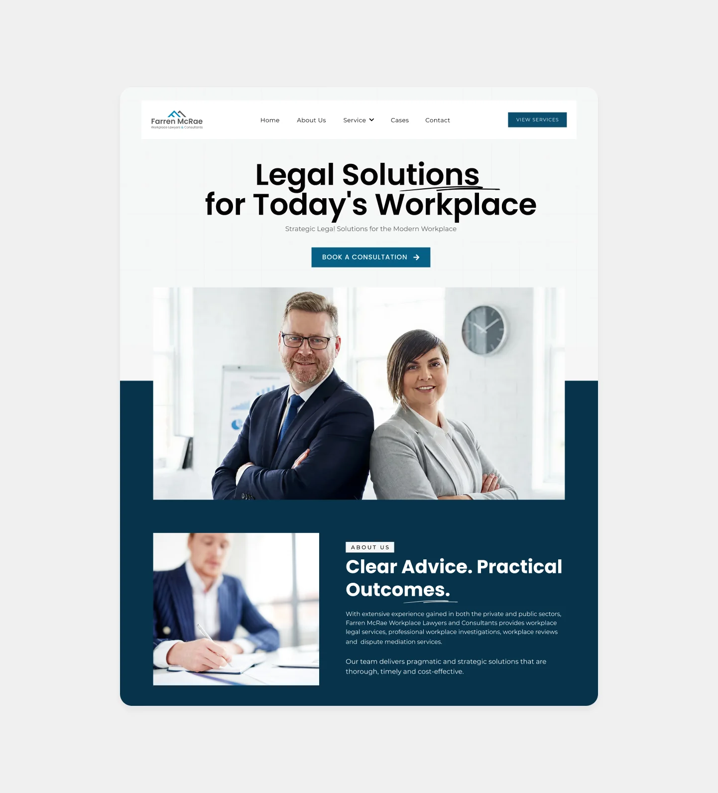 Farren McRae — A Complete Employment Law Website Redesign