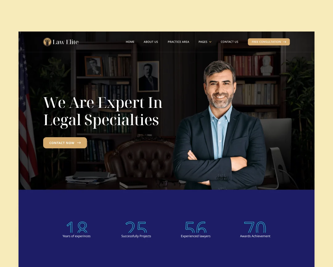 Law Elite — An Elevated, Authority-Led Presence for a Multi-Specialty Firm